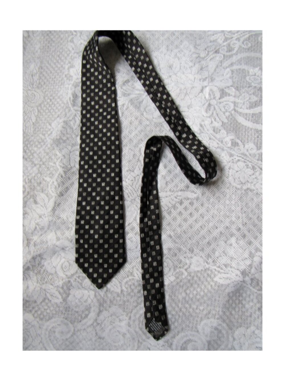 Versace Classic Men Tie, silk, made in Italy, Black/Silver
